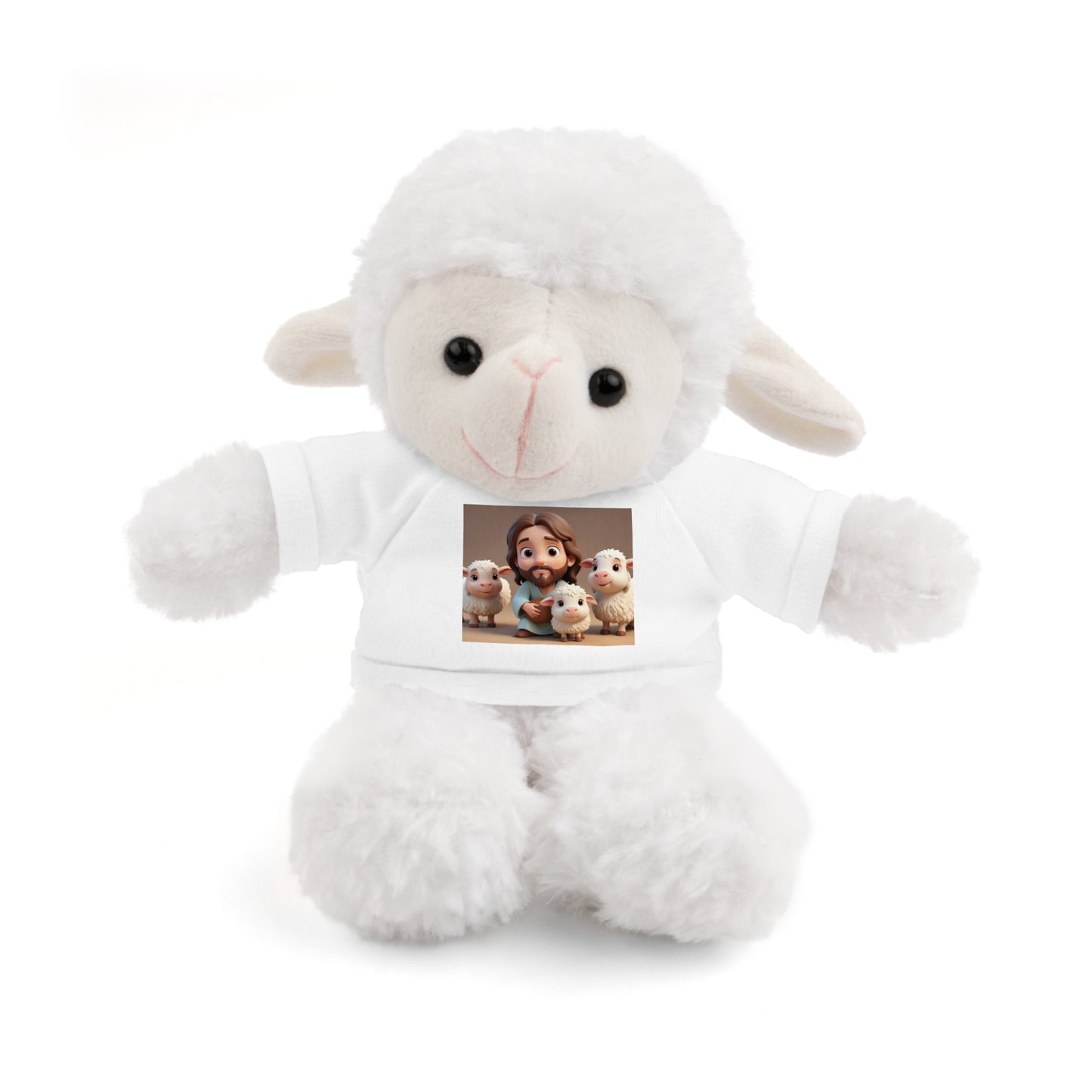 Peluches de Animales con camisa de Jesús y las ovejas