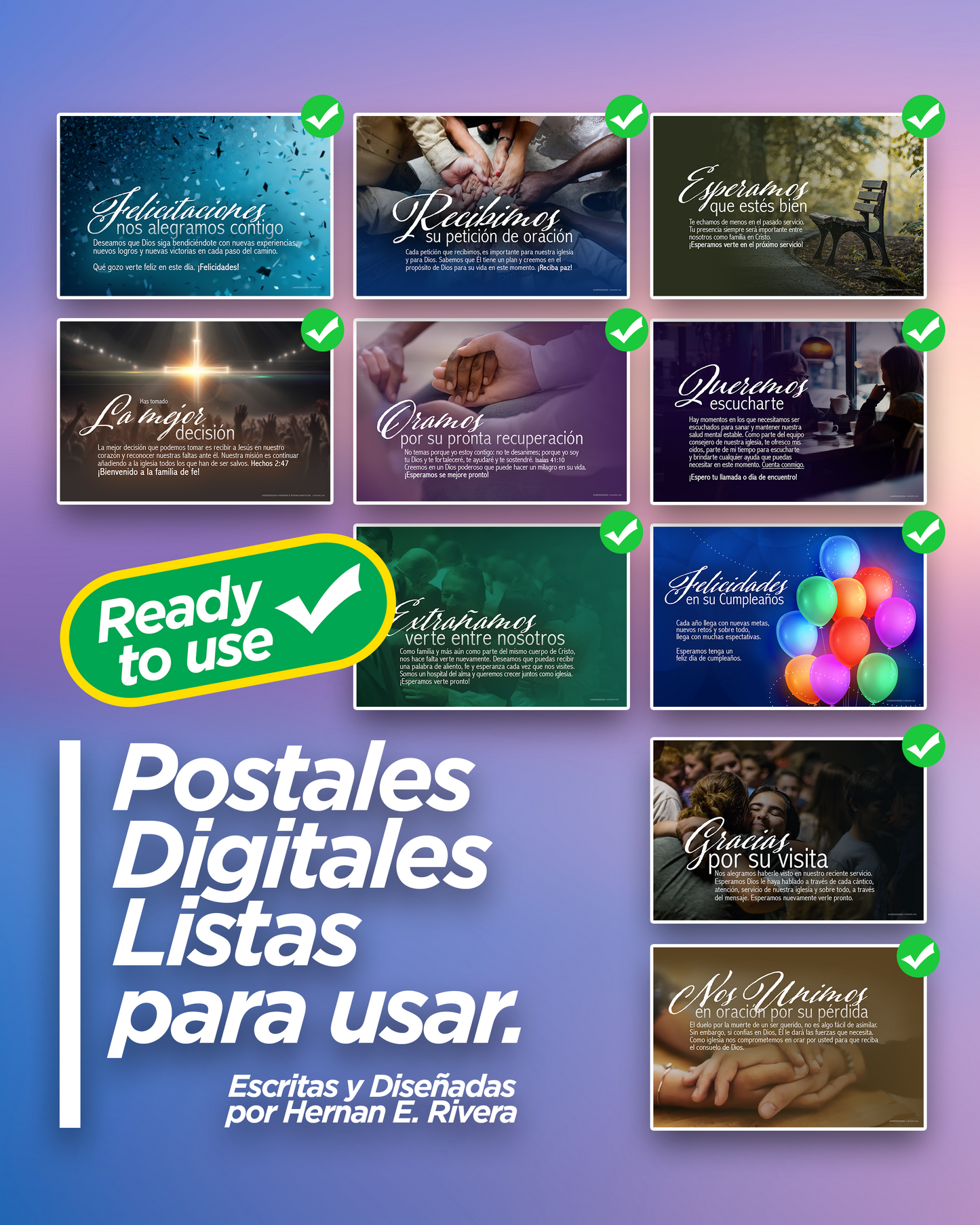 Postales (Solo Tarjetas) Impresas - UN MISMO DISEÑO